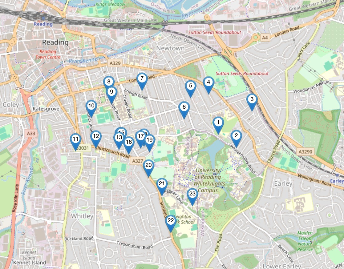 Whiteknights Studio Trail Map2